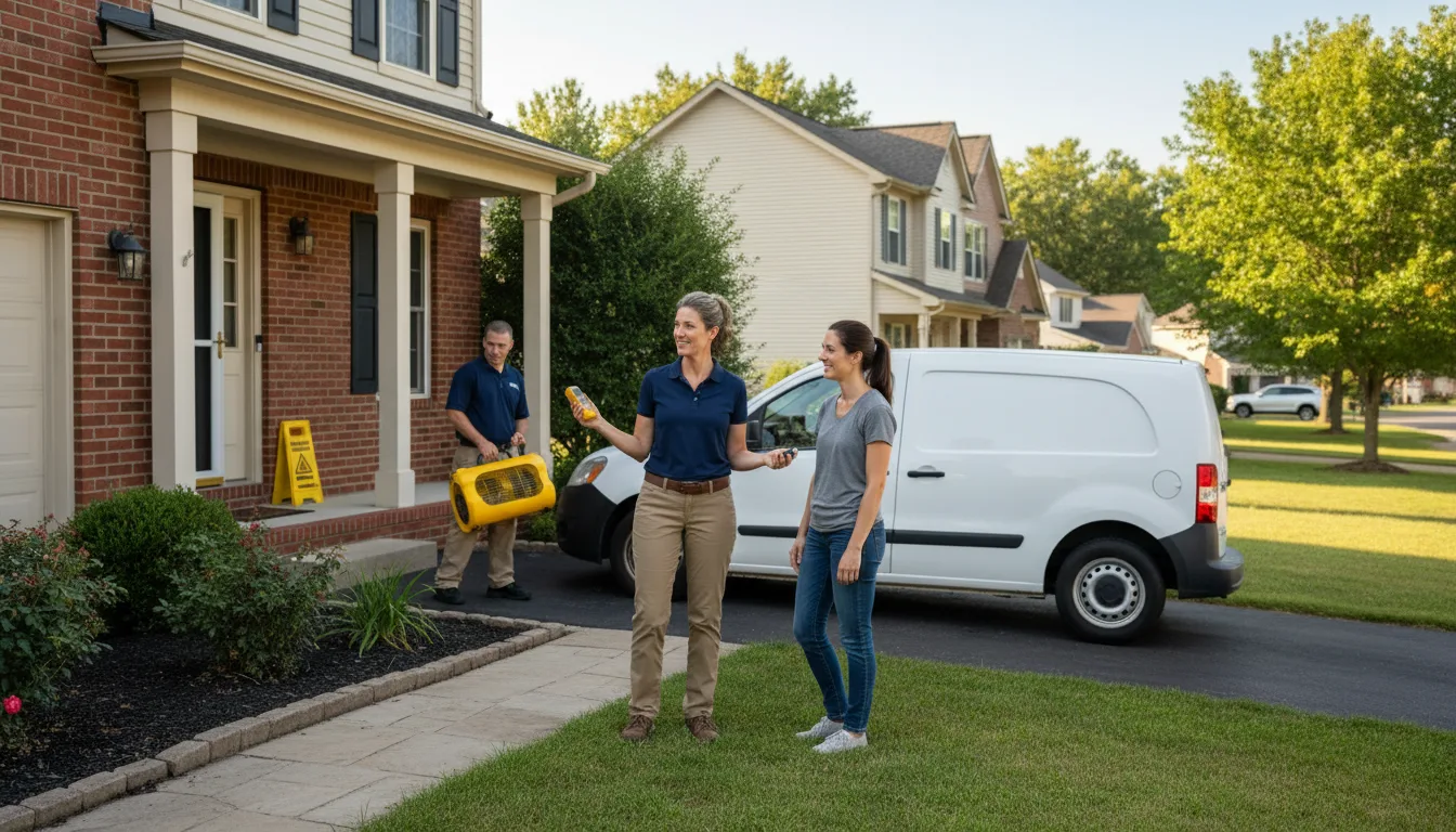 Residential water damage restoration in Monroe, LA